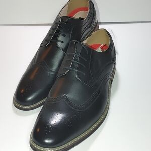 Classic Black Leather Oxfords